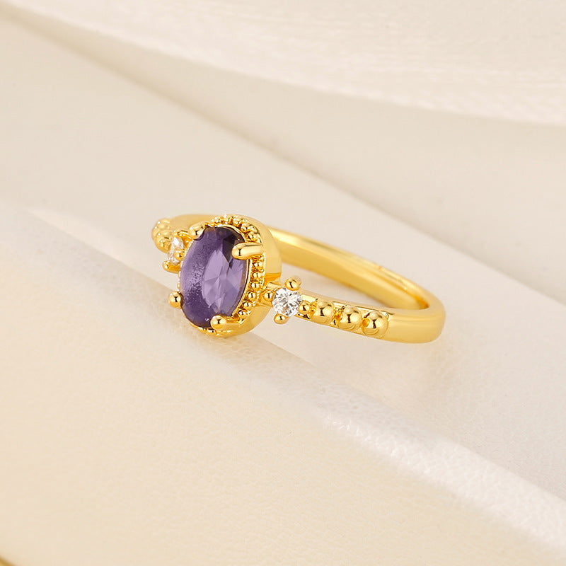 Amethyst Ring Female Special-interest Design