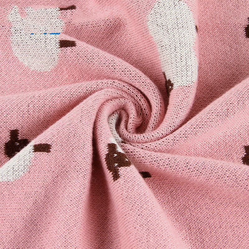 Cozy Baby Blanket with Lambs