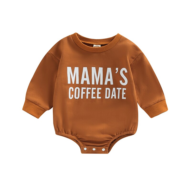 Mama's Coffee Date Bubble Onesie