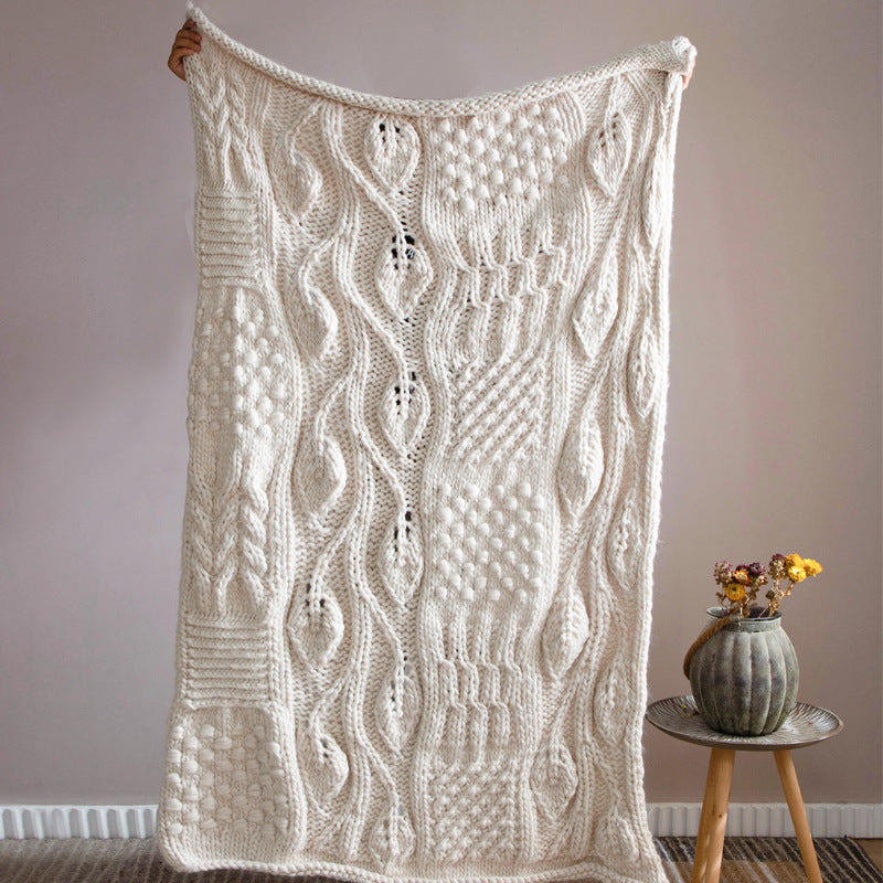 Hand-woven Thick Wool Like Blanket