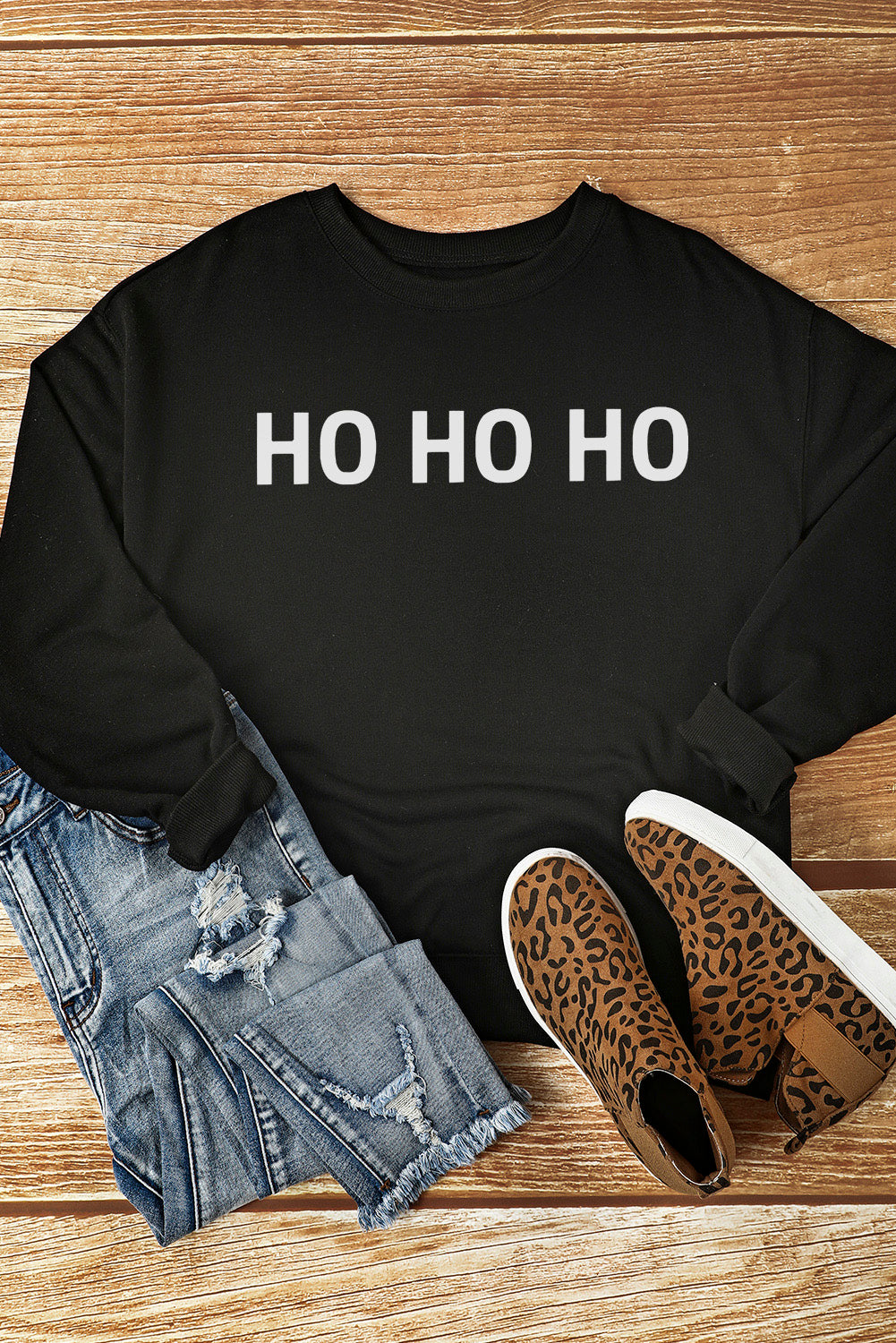 HO HO HO Round Neck Sweatshirt