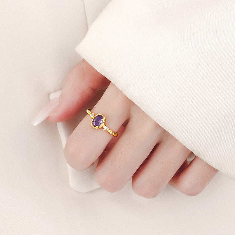 Amethyst Ring Female Special-interest Design