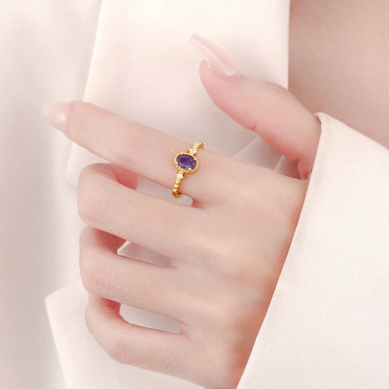 Amethyst Ring Female Special-interest Design