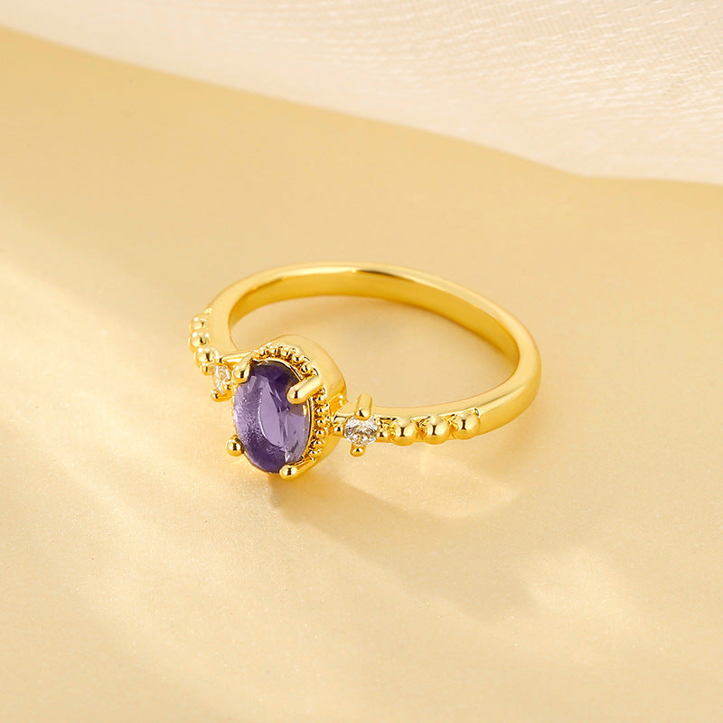 Amethyst Ring Female Special-interest Design