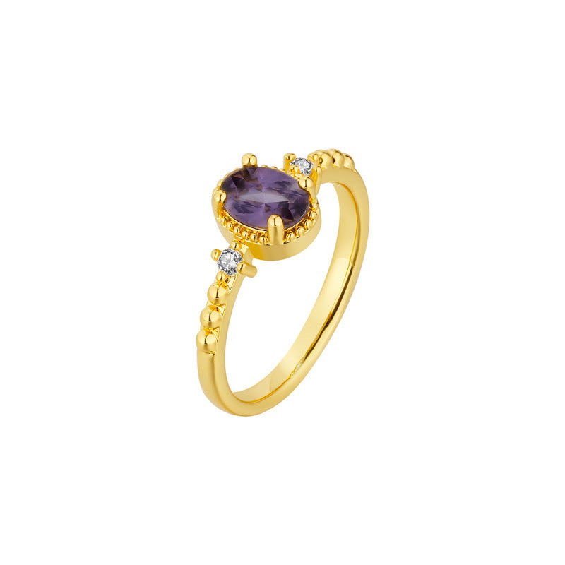 Amethyst Ring Female Special-interest Design