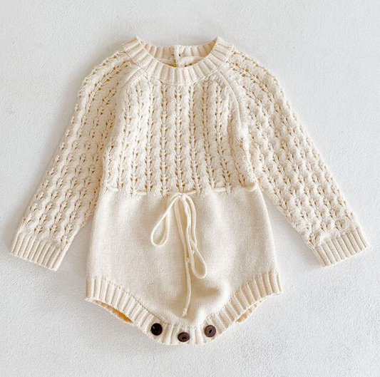 Girl Baby Knitted Romper