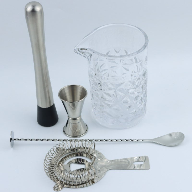 Crystal & Stainless Steel Cocktail Shaker Set