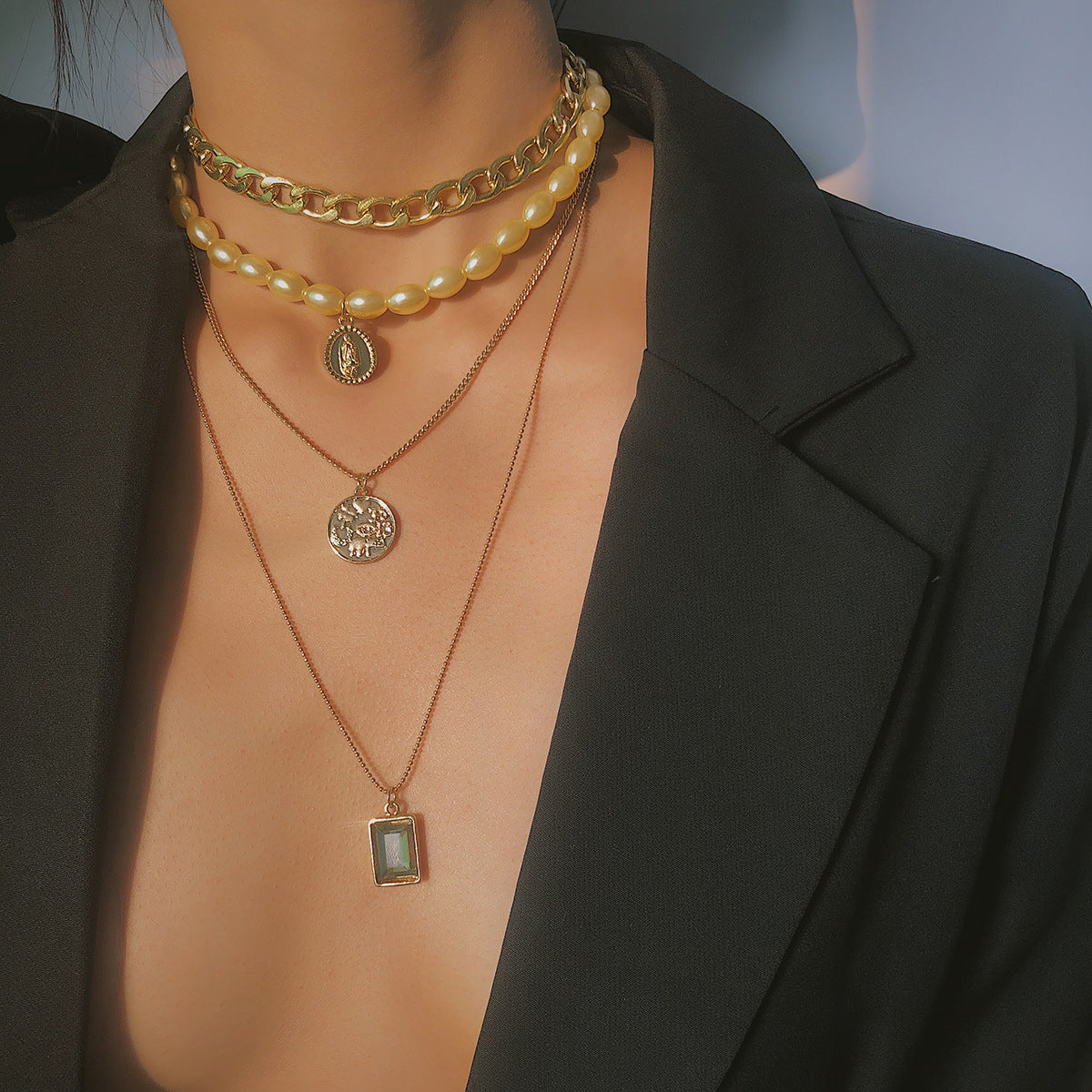 Womens Layered Necklace