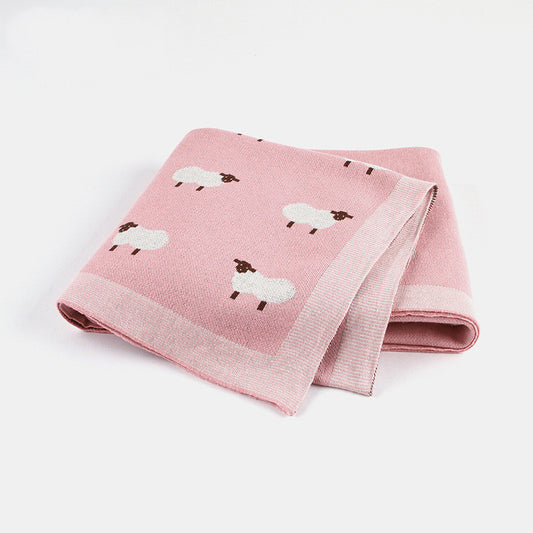 Cozy Baby Blanket with Lambs