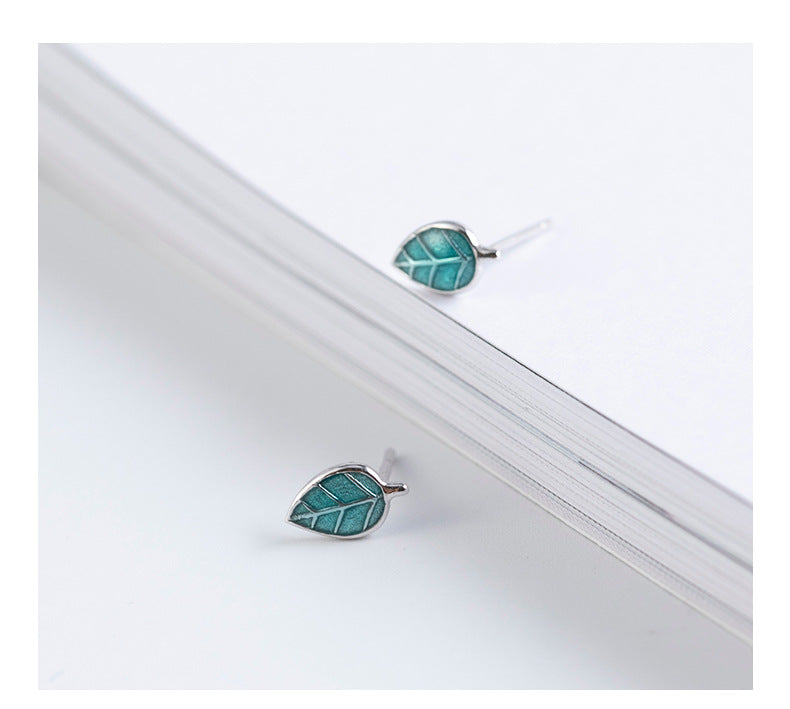 Drop Glaze Leaf Earrings